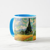 Van Gogh Wheat Field w Cypresses in Haute Galline Mok (Voorkant links)