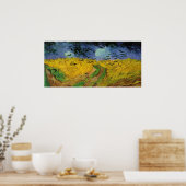 van Gogh - Wheat Field with Crows (1890) Poster (Keuken)