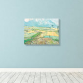 Van Gogh Wheat Fields na regen Canvas Afdruk (Insitu (Houten vloer))