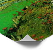 Van Gogh Wheat Fields op Auvers under Clouded Sky Poster (Hoek)