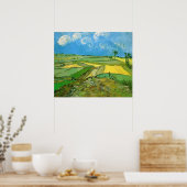 Van Gogh Wheat Fields op Auvers under Clouded Sky Poster (Keuken)