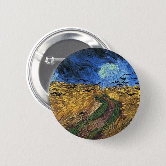 Van Gogh Wheatfield met Button (Voorkant /achterkant)