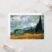 Van Gogh - Wheatfield met Cypress Tree Kaart (Voorkant / Achterkant in situ)