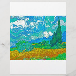 Van Gogh Wheatfield met Cypresses Flyer