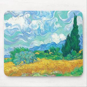 Van Gogh Wheatfield met Cypresses Muismat