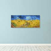Van Gogh Wheatfield met koeien Canvas Afdruk (Insitu (Houten vloer))