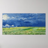 Van Gogh - Wheatfield onder Thunderclouds Poster (Voorkant)