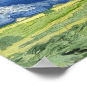 Van Gogh - Wheatfield onder Thunderclouds Poster (Hoek)