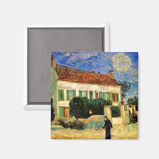Van Gogh - White House by Night, Magneet (Voorkant / Achterkant)
