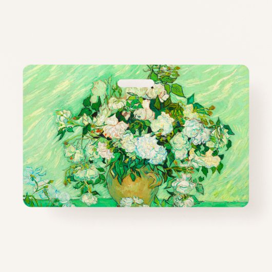 Van Gogh White Roses Badge (Voorkant)