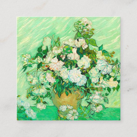 Van Gogh White Roses Informatiekaartje (Voorkant)