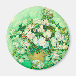Van Gogh White Roses Magneet