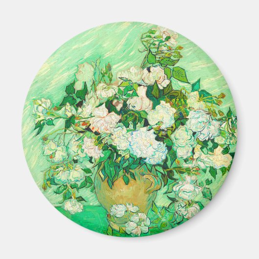 Van Gogh White Roses Magneet (Voorkant)