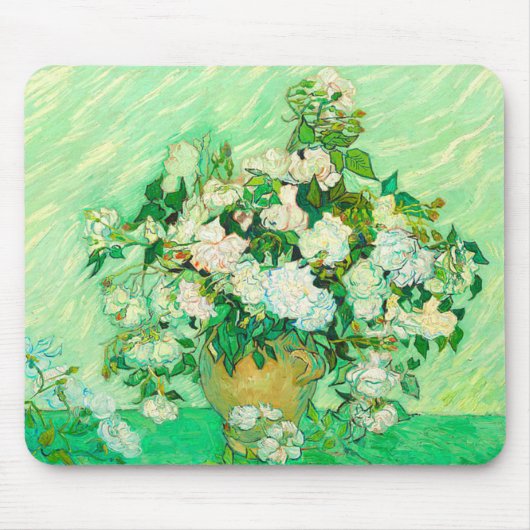 Van Gogh White Roses Muismat (Voorkant)