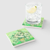 Van Gogh White Roses Stenen Onderzetter (Zijkant)