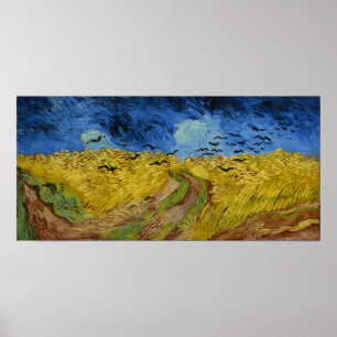 Van Gogh - Wielveld met koeien Poster