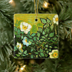 Van Gogh - Wilde Rozen Keramisch Ornament