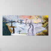 Van Gogh: Winterlandschap Poster (Voorkant)