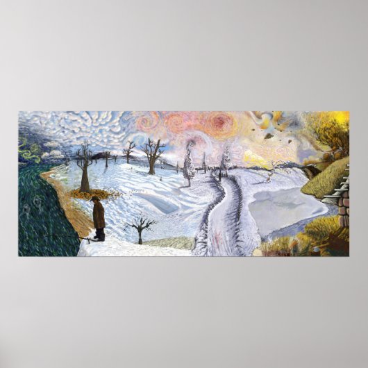 Van Gogh: Winterlandschap Poster (Voorkant)