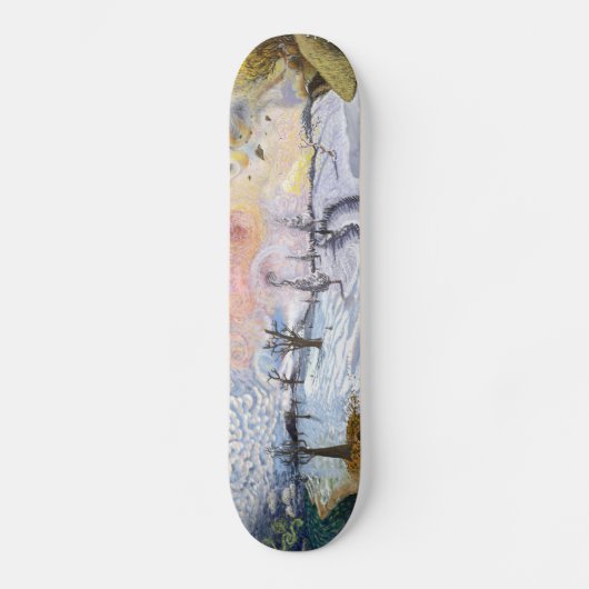 Van Gogh: Winterlandschap Skateboard (Voorkant)