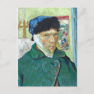 Van Gogh zelf-portret gebandatuurde verf van oorku Briefkaart