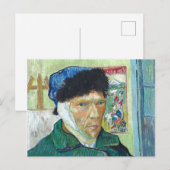 Van Gogh zelf-portret gebandatuurde verf van oorku Briefkaart (Voorkant / Achterkant)