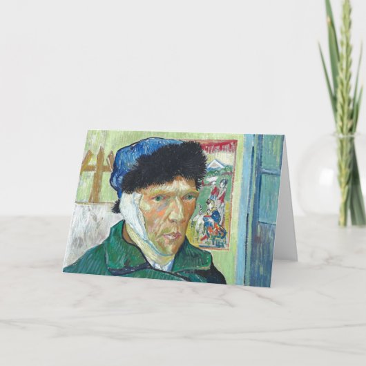 Van Gogh zelf-portret gebandatuurde verf van oorku Kaart (Voorkant)