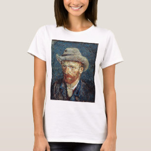 Van Gogh zelf-portret met grijs smelt Pet T-shirt
