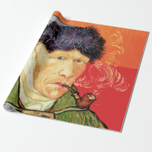 Van Gogh - Zelfportret met gebandateerde oorspijn Cadeaupapier