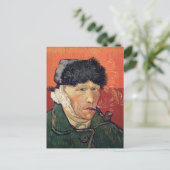 Van Gogh - Zelfportret met gebandatuurde oren Briefkaart (Staand voorkant)