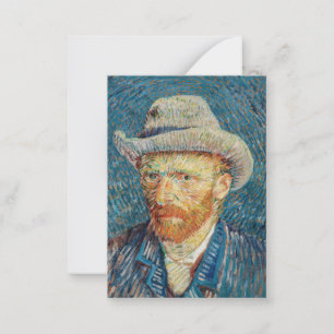 Van Gogh - Zelfportret met grijs Pet Notitiekaartje