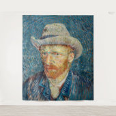 Van Gogh - Zelfportret met grijs Pet Wandkleed (Voorkant)
