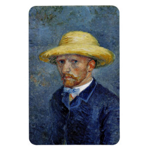 Van Gogh - Zelfportret met Pet Magneet