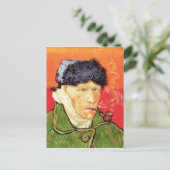 Van Gogh - Zelfportret met verbonden oor en pijp Briefkaart (Staand voorkant)