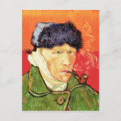 Van Gogh - Zelfportret met verbonden oor en pijp Briefkaart (Voorkant)