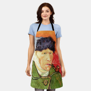 Van Gogh - Zelfportret met verbonden oor en pijp Schort