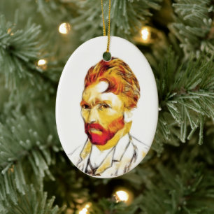 Van Gogh Zelfportret Nieuwe Kapsel Keramisch Ornament