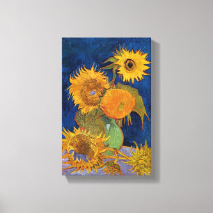  Van Gogh Zes Zonnebloemen Canvas Afdruk