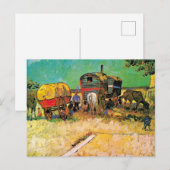 Van Gogh - Zigeunerkamp met paard en wagen, Briefkaart (Voorkant / Achterkant)