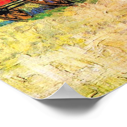 Van Gogh - Zigeunerkamp met paard en wagen Poster (Hoek)