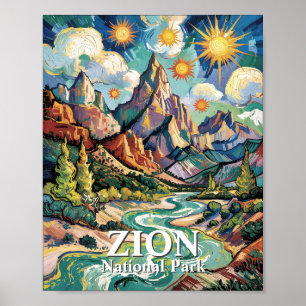 Van Gogh Zion Virgin River Patriarchen Maatwerk Poster