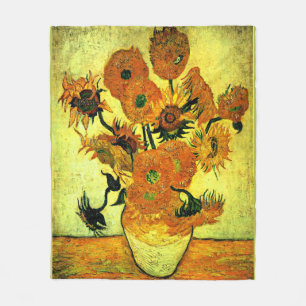 Van Gogh - Zonnebloemen 14, beroemd schilderij, Fleece Deken