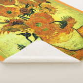 Van Gogh - Zonnebloemen 14, beroemd schilderij, Sherpa Deken (3/4)