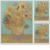 Van Gogh - Zonnebloemen, 3e versie, herhaling Sticker (Voorkant)