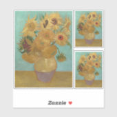 Van Gogh - Zonnebloemen, 3e versie, herhaling Sticker (Vel)