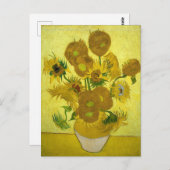 Van Gogh - Zonnebloemen, 4e versie, herhaling Briefkaart (Voorkant / Achterkant)