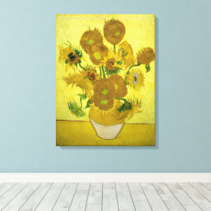 Van Gogh - Zonnebloemen, 4e versie, herhaling Canvas Afdruk