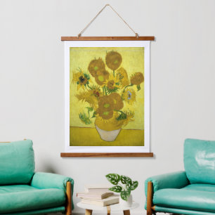 Van Gogh - Zonnebloemen, 4e versie, herhaling Hangend Wandkleed