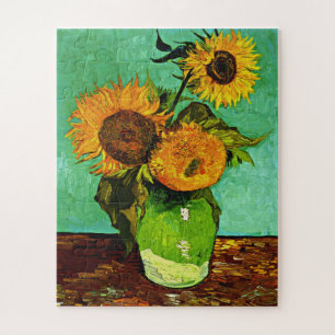 Van Gogh - Zonnebloemen, Drie, Legpuzzel