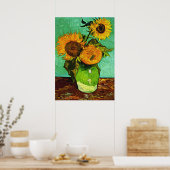 Van Gogh - Zonnebloemen, Drie Poster (Keuken)